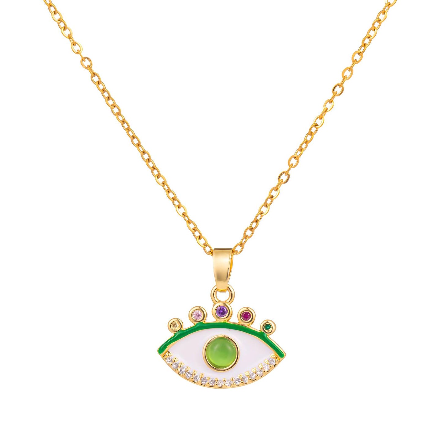 Stainless steel "Evil Eye" necklace